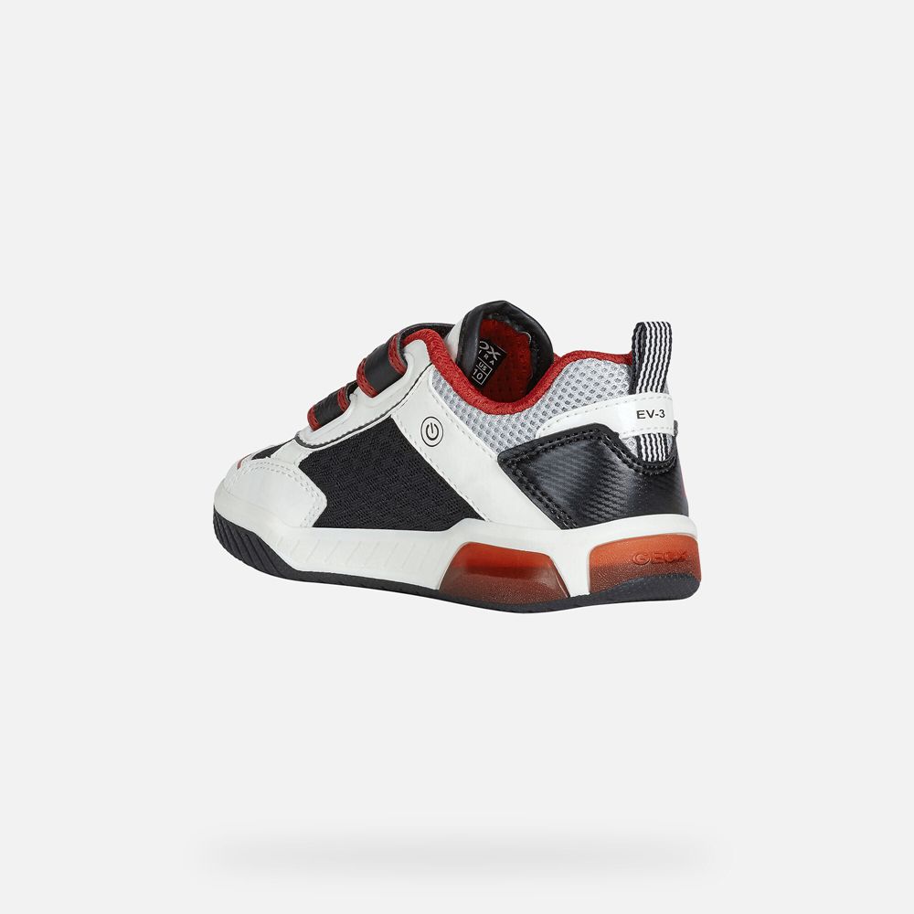 Geox Sneakers White/Red Inek - Geox Boys Shoes - YFOWRJ379